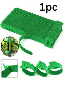 60 piezas de bridas reutilizables de gancho y bucle verdes, aproximadamente 15 cm, correas ajustables antideslizantes de nailon, material a base de plantas, cierre de gancho y bucle, perfecto para soporte de plantas trepadoras - Multicolor - Ver 11