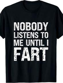 Joke - No One Listened To Me Before I Asked - Funny Unisex T-Shirt With A Summer 2025 Theme, Short Sleeve Printed T-Shirt, 220g Pure Cotton. - 黑色 - 查看 8