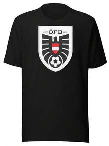 Austria 2026 World Cup T-Shirt, 2026 World Cup Album, Men's Black T-Shirt, Discount, 2026 World Cup - 黑色 - 查看 6