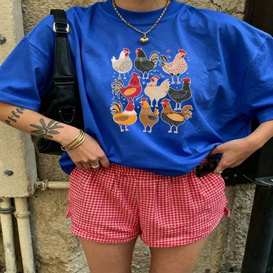 Cute Daily Casual Graphic T-Shirt 100% Cotton Oversized Soft Breathable Casual Crewneck Short Sleeve Top Aesthetic Daily Fashion Lovers Casual Wearers Trendy Basic Vintage Minimalist Style