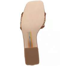 Sam Edelman Women's Waylon Block-Heel Slide Sandals |  | Women Flip-Flops - 濃鬱的干邑色/黃褐色皮革 - 查看 5