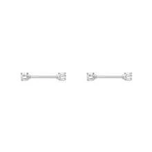 Bộ 7 khuyên ngực 14G – Khuyên thẳng bằng thép không gỉ đính đá CZ, mạ vàng và bạc, hình bướm, trái tim, hình tròn, màu hồng – Trang sức xỏ khuyên ngực dành cho nữ - Nhiều màu - Xem 10