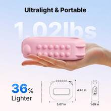 MERACH Vibration Plate For Lymphatic Drainage, 6-Level Portable Cordless Vibration, Multifunctional Full-Body Fascia Ring With Belt, Deep Tissue Percussive Massager For Weight Loss, Gift For Women - Pink - View 7