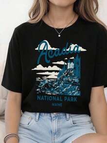 1 "Addicted To Him" T-Shirt, Valentine's Day Couple T-Shirt For Her, Black Graphic T-Shirt, Cute Gift For Boyfriend, 180g, 100% Cotton. - 黑色 - 查看 11