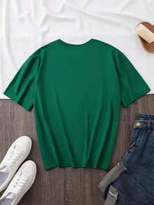 1 Piece Casual Fashion For Men And Women Regular T-Shirt With Italian Summer Print, Lemon Architectures, Orca Brand 100% Pure Fabric 6. 35oz, Ideal For Casual Outdoor Use, Size S, Vacation And How Versatile, Easy To Match, Suitable For Daily Wear, Urban Style, Vacation Outfits, Weekend Outfits. - 綠色的 - 查看 2