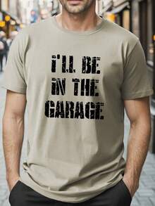 Men's Plus Size Crinkle T-Shirt - Khaki - View 6