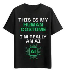 T-Shirts This Is My AI Costume - 黑色 - 查看 6