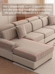 1 chiếc vỏ đệm sofa chống thấm nước và chống nước tiểu, dùng được cả bốn mùa, kiểu dáng đơn giản và hiện đại, co giãn, thân thiện với thú cưng và chống bẩn, kiểu mũ tắm có thể tháo rời, phù hợp với sofa chữ L và sofa 1/2/3/4 chỗ ngồi (Bán lẻ từng chiếc) - màu cà phê - Xem 11