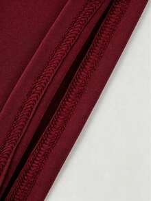Autumn Gothic Women Clothes Black Tops Casual Fall Outfits Women Black Lace Long Sleeeve Tops Going Out Outfit - Burgundy - View 6