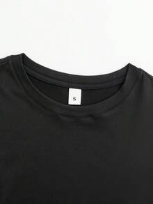 Camiseta con estetoscopio de corazón de rosa con nombre personalizado | Cuello redondo de verano, tejido ligeramente elástico, ideal para mujeres y - Negro - Ver 5