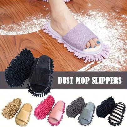 1 par de zapatillas de limpieza de piso desmontables y lavables, zapatillas de limpieza de piso de un solo tamaño, suela suave y absorbente, herramienta de limpieza de piso antideslizante para el baño, adecuada para la limpieza diaria en la cocina, la sala de estar y el baño, zapatillas de estar en casa, zapatillas silenciosas para la limpieza de pisos, adecuadas para el ocio en el hogar, para regalar y para la vida familiar