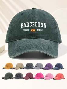 This Unisex Hippie Baseball Cap Features A Vintage Washed Design With Barcelona Spain Graphic And Adjustable Size, Perfect For Outdoor Sun Protection. It's Ideal For Travel, Vacation, Sports, Beach Outings, Fishing And Campus Occasions. Designed In Y2K Style, It Can Be Worn As A Dad Hat, Mom Hat Or Couple Hat, Making It An Ideal Holiday Gift For Mother's Day And Father's Day. - Multicolor - View 7