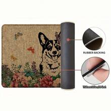 1pc Husky Pattern Printed Linen Kitchen Rug, Bathroom Mat, Doormat, 3D Printed Rectangular Carpet For Living Room, Bedroom, Hallway, Bathroom, Laundry Room - Polyester Rug For Indoor And Outdoor Home Decor - Multicolor - View 8