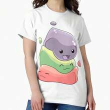 Anime Characters Classic T-Shirt-1 Camiseta 100% Algodón Unisex - Playera Casual Premium de Corte Cómodo - Blanco - Ver 1