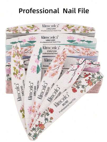 klimonla Bộ 10 dũa móng tay in hình hoa
