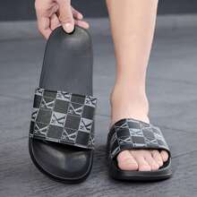 Men's Soft EVA Flat Slides, Indoor/Outdoor Casual Slippers, Super Comfortable Non-Slip Durable Slippers For Daily Wear - Black - View 10