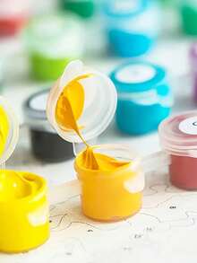 一套DIY数码油画套装，“美”主题艺术画，无框艺术画，适用于卧室装饰和艺术墙，无需绘画基础，简单有趣的绘画方法，实现你的绘画梦想，沉浸在多彩的世界中，每一笔都是自我表达，为生活增添浪漫气息，送给家人朋友的最佳礼物，节日礼物，40*50厘米 - 多色 - 查看 10