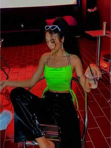 Women Tank Tops & Camis - Green - View 2