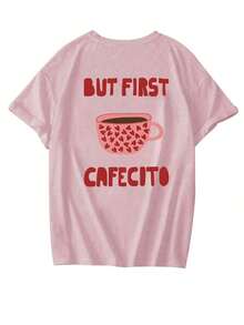 Camiseta de manga corta con cuello redondo, estampado de calavera de reina, teñido anudado, de moda simple y versátil, adecuada para mujer, color blanco - Rosa 2 - Ver 5