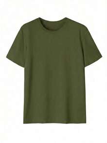 Women's Printed Short-Sleeved Summer T-Shirt, Polyester Fabric, Multifunctional Style, Regular Fit, 180 Grams, 1 Unit. Pure Cotton T-Shirt With A Loose Fit And Casual Style. - 卡其色 - 查看 3