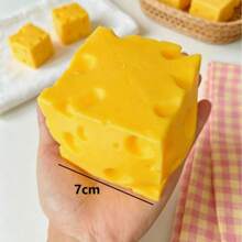 1pc Squeeze Cheese - Extra Large Soft Cheese Block | 4.25 Inch Giant Stress Ball - Sunny Day Entertainment - View 8