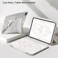 Bunnies 壓克力水晶平板保護殼附支架，兔媽媽與花卉圖案設計，適用於 Honor Pad 8/9/10、Honor GT 11.5inch/X7/X8A/X9/X8Pro/X9Pro/V9/V8 Pro、Matepad 11 吋 2023/2022、Apple 第 10 代/11 2025 (A16) - 彩色 - 查看 8