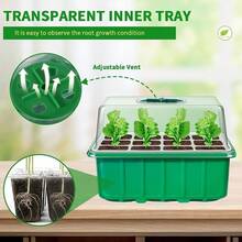 12-Cell Seedling Tray For Planting Your Garden - Includes Lid, Insulation Layer, And Moisture Retention Board To Achieve Optimal Germination! - Multiple Styles - View 7