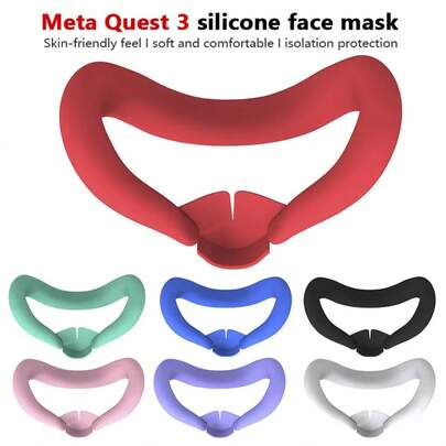 SiliconeVR Facial Interface SweatproofMask Face Cushion Washable Face Cover Pad Replacement ForMeta Quest 3 Accessories