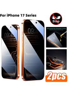 MIGAE 2pcs - High-Grade Privacy Screen Protector Glass, 9H Hardness Anti-Scratch, Rounded Corners For Comfortable Fit, Dust-Proof Design, Privacy Protection, Suitable For Daily Use, Professional Office And Home, Compatible With IPhone 17e/17 ProMax/17 Pro/17 Air/16 ProMax/16 Pro/16/15 ProMax/15 Pro/15/14 ProMax/14 Pro/14/13/12/11 And More - Black - View 13