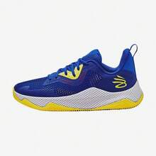 Under Armour Curry HOVR Splash 3 缓震科技，透气耐穿的男士低帮篮球鞋。 - 藍色/黃色 - 查看 2