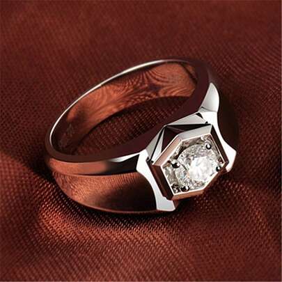 2 Carat Elegant Gentleman's Diamond Ring, Stylish And Charismatic Business Gentleman's Ring