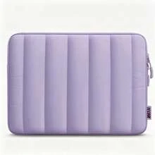 TECOOL Túi đựng laptop kiểu dáng phồng, tương thích với MacBook Air Pro 13 14 inch M1 M2 M3, Air 15 inch M2 M3 2023, 13" Neo 2026, 13.5 14 15.6 IdeaPad HP Notebook, túi máy tính nhẹ và chống nước, màu tím nhạt. - Màu Lilac Tím - Xem 1