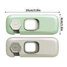 2pcs Baby Safety Fridge Lock, Drill-Free Self-Adhesive Refrigerator Door Lock, Child-Proof Cabinet Door Drawer Lock, Anti-Opening Finger Pinch Protection, Durable ABS Safety Lock, Suitable For Kitchen Home - Thickened Upgraded Version - View 5
