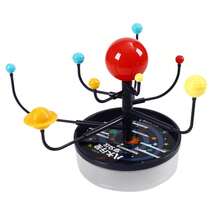 1 Set DIY Solar System Model Kit: Includes Planets Components + 3D Rotating Planetarium Display Stand (With Saturn Ring), Suitable For Home And Office Use - Multicolor - View 2