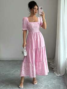 Women Midi Dresses - Pale Pink - View 1