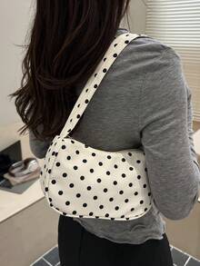 Bolso En Forma De Nube Color Caramelo De Nuevo Estilo A Bolso De Hombro De Color Sólido Bolso Encantador Para Axila - Blanco 7 - Ver 6