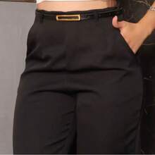 Tailored Trousers With A Carrot-Style Belt, ZA Type. - 1 caza negra - Ver 3