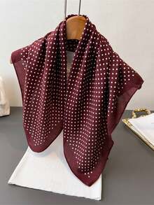 1 chiếc khăn bandana in chấm bi, đa năng dùng làm băng đô/khăn quàng cổ/khăn choàng cổ. - Nhiều màu - Xem 11