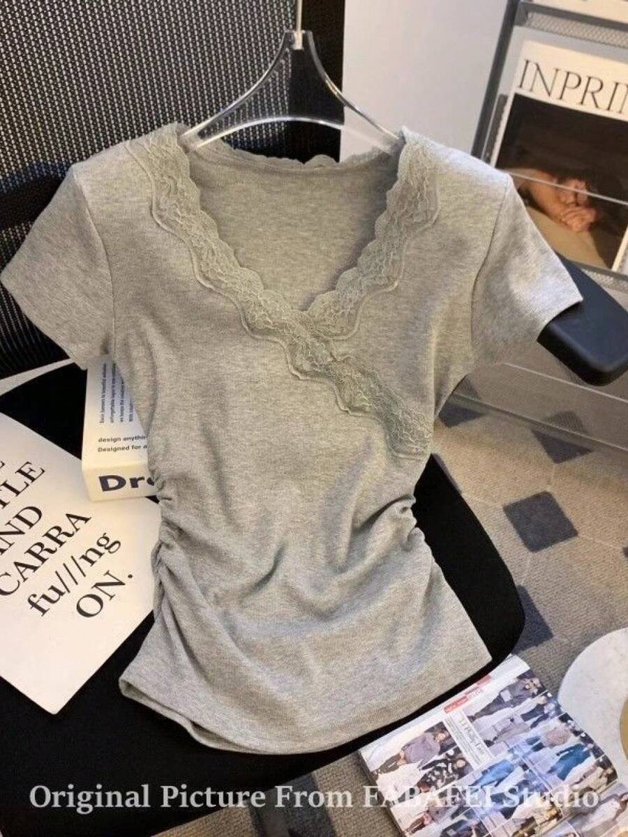 Women Tops - Grey - View 1