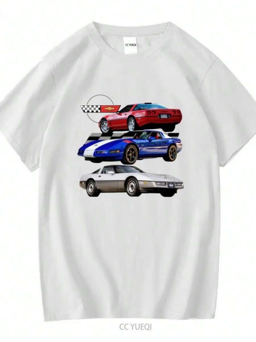 blusas para mujer C4 Corvettes Mens BlackT shirt licensed long or short sleeves vintage Washed graphic streetwear homme Unisex Stylish Soft - Blanco - Ver 1