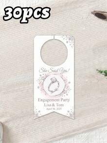 10pcs/30pcs/50pcs Custom Water BOTTLE TAGS For Wedding Reception (Small Size) Personalized With Names And Event Date Tag . Will Fit Most Small Cap Bottles Water Bottle Labels Suitable For Weddings, Parties, Birthdays, Baptisms, And Other Events - Multicolor - View 27