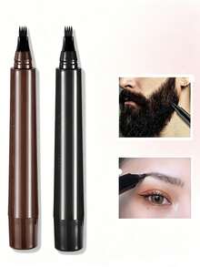 4 爪鬍鬚填補筆，防水防汗，男士批發化妝用品 - Black - 查看 10