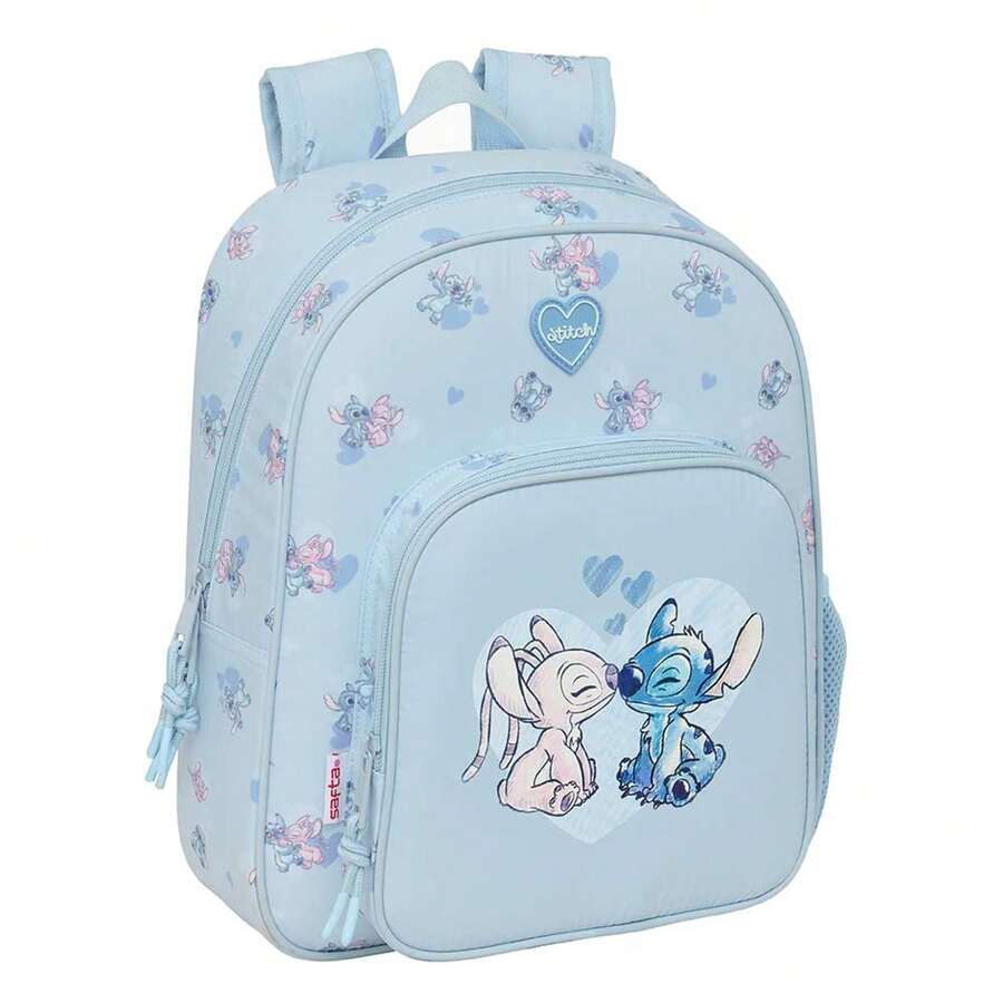 Safta Disney Stitch 幼兒園背包,可掛在拉桿箱上,主隔層帶拉鍊,符合人體工學設計,帶襯墊,設有水壺口袋、前袋和雙拉鍊頭,兒童款 - 免費送貨 ✅ 24/48 小時送達西班牙半島 - 選項 35 - 查看 1