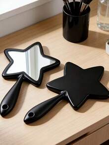 1 pieza Espejo de mano con forma de estrella chapado en electro – Adecuado para maquillaje, peinado y otros usos; Ideal para salones de belleza, tiendas de cosméticos, uso doméstico, desplazamientos diarios y viajes de negocios. - Multicolor - Ver 9