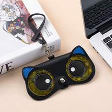 1 pieza Estuche portátil para gafas, bolsa de almacenamiento de gafas de dibujos animados lindos, bolsa colgante para niños, estudiantes, protector de gafas de moda - Ver 10