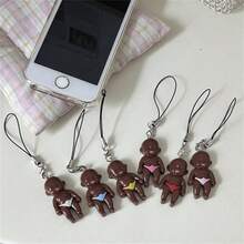 6pcs Natasha Funny Cartoon Character Phone Lanyard Pendant, Couple & Best Friend Gift Accessories - Multicolor - View 3