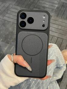 Funda de teléfono con carga inalámbrica, lente de doble color y carga magnética compatible con iPhone 17ProMax, 17Pro, 17, 16ProMax, 16Pro, 16, 15, 14, 13 Pro Max, cubierta protectora trasera con carga inalámbrica y lente - Negro - Ver 4