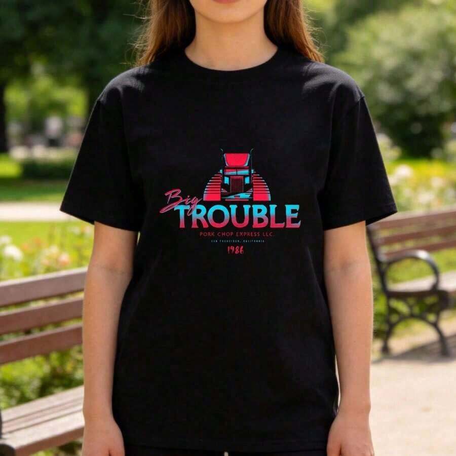 Women's Anime Character Print T-Shirt, Fashionable Casual Top With Anime Design For Anime And Manga Fans, Suitable As A Gift. Women's T-Shirt. Blouses>Elegant. Boho Chic, Soft, Breathable And Comfortable Women's Top, Ideal For Spring, Summer And Autumn, Perfect For Vacations, Travel And Everyday Wear. - 黑色 - 查看 1