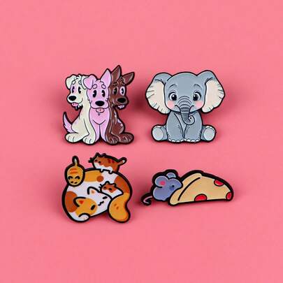 Cute Enamel Pin Lapel Pins Badges On Backpack Women's Brooch Zinc Alloy Clothes Gift Jewelry Fashion Accessories