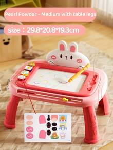 Pizarra magnética, juguetes para niñas de 1-2 años, tableta de dibujo, juguetes educativos, adecuado para bebés y niños de 1 a 3 años, regalo de cumpleaños (rosa claro) - Pizarra grande - Ver 13